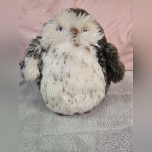 Indigo Plush Owl Toy - Cream and Gray